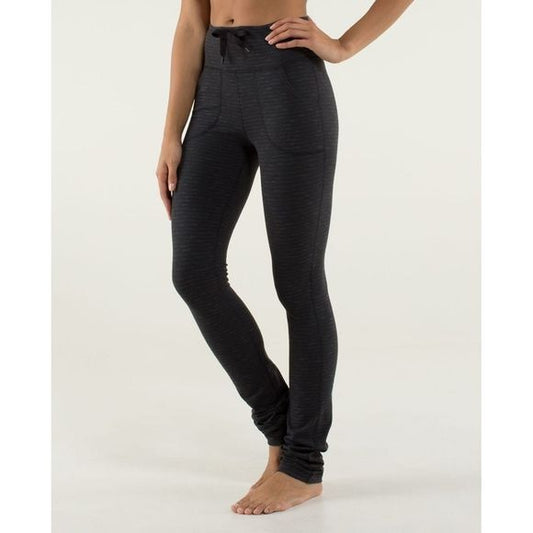 Lululemon Skinny Will Pant in Pique Luon Gray Pockets Women's Size 2 Athleisure