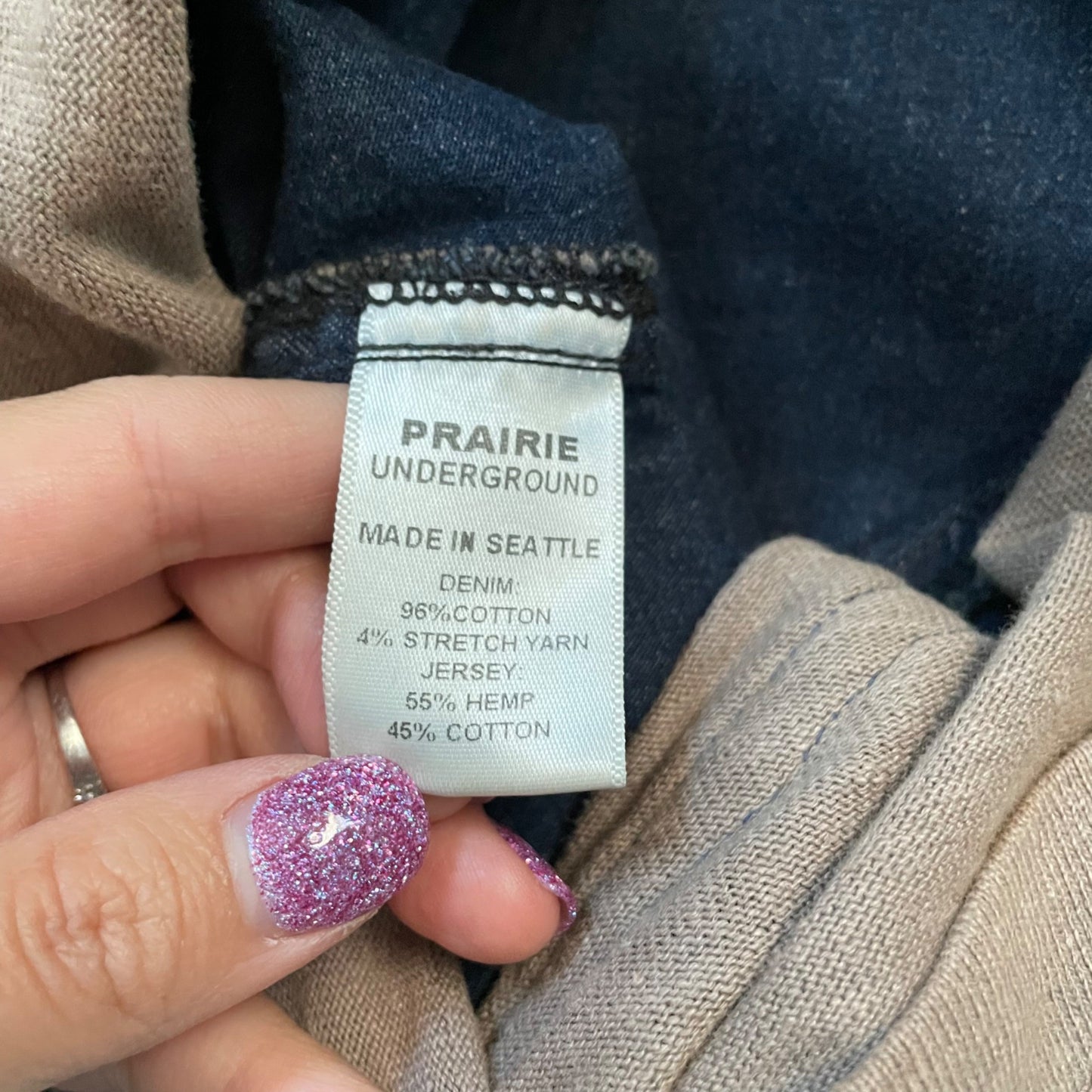 Prairie Underground Sleeveless Cowl Neck Dress Women's Size Small Hemp Blend