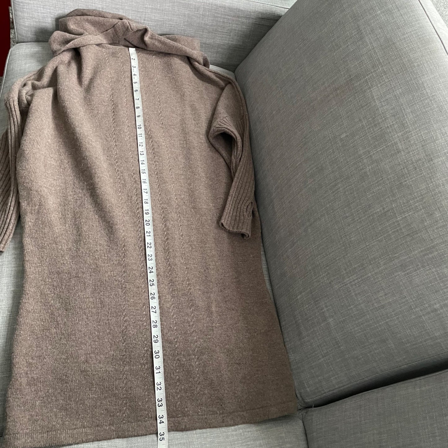 emu Brown Woolmark 100% Merino Wool Cowl Neck Sweater Dress Women's Size Medium