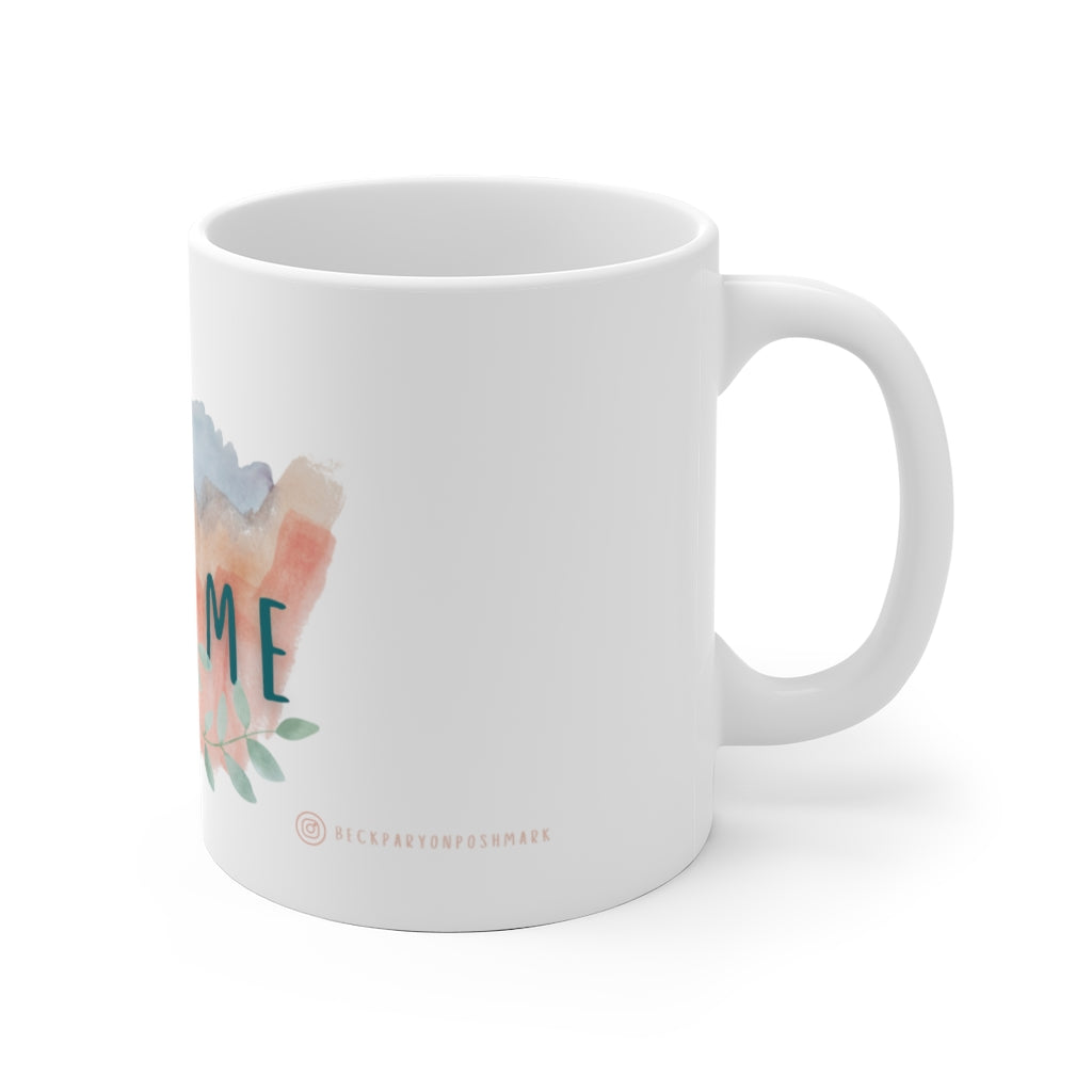 "SIP WITH ME" Watercolor Ceramic Mug - Designed by Fiona
