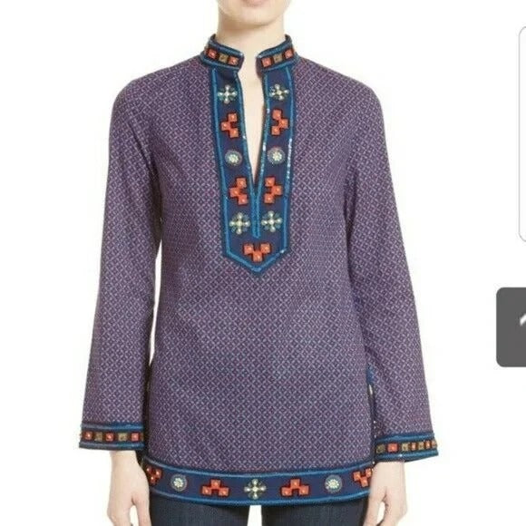 Tory burch embellished tunic sale