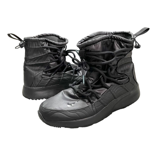 Nike Black Tanjun High Rise Boots Lace Up Shoes Women's Size 10 Athletic Casual