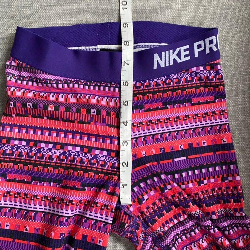 Nike Pro Hyperwarm Red Multicolor Printed Tights Women's Size XS