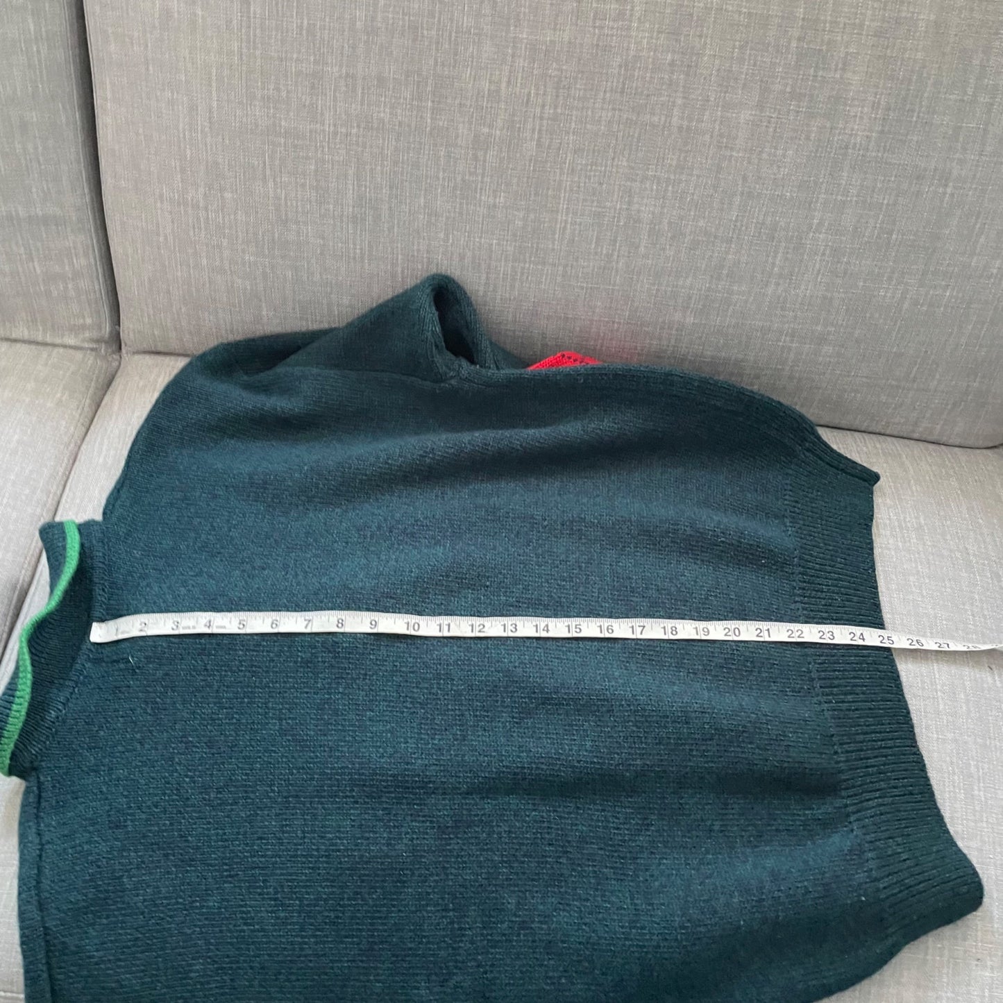 Vintage GAP Green 100% Wool World Classic Argyle Sweater Men's Size Large Preppy