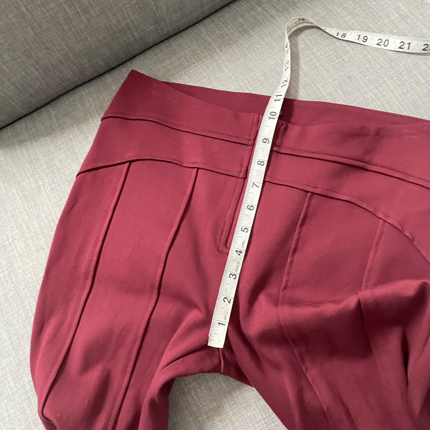 Free People Burgundy Ponte Knit High Rise Flare Pants Women's Size 4 Boho