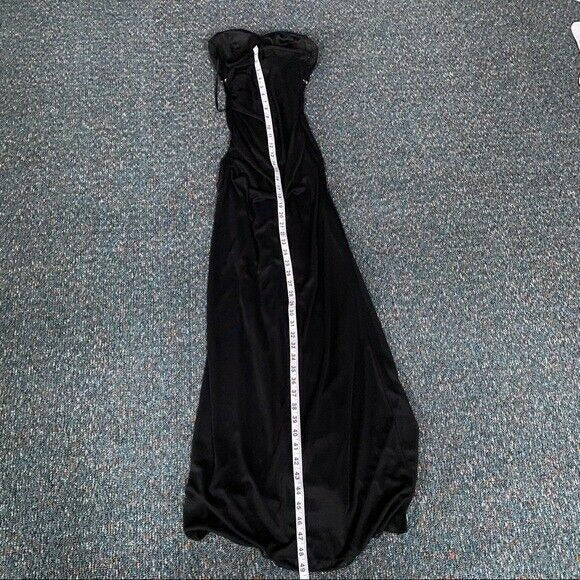 Cache Black Chiffon Formal Halter Neck Maxi Dress Women's Size 4 V-Neck Gown