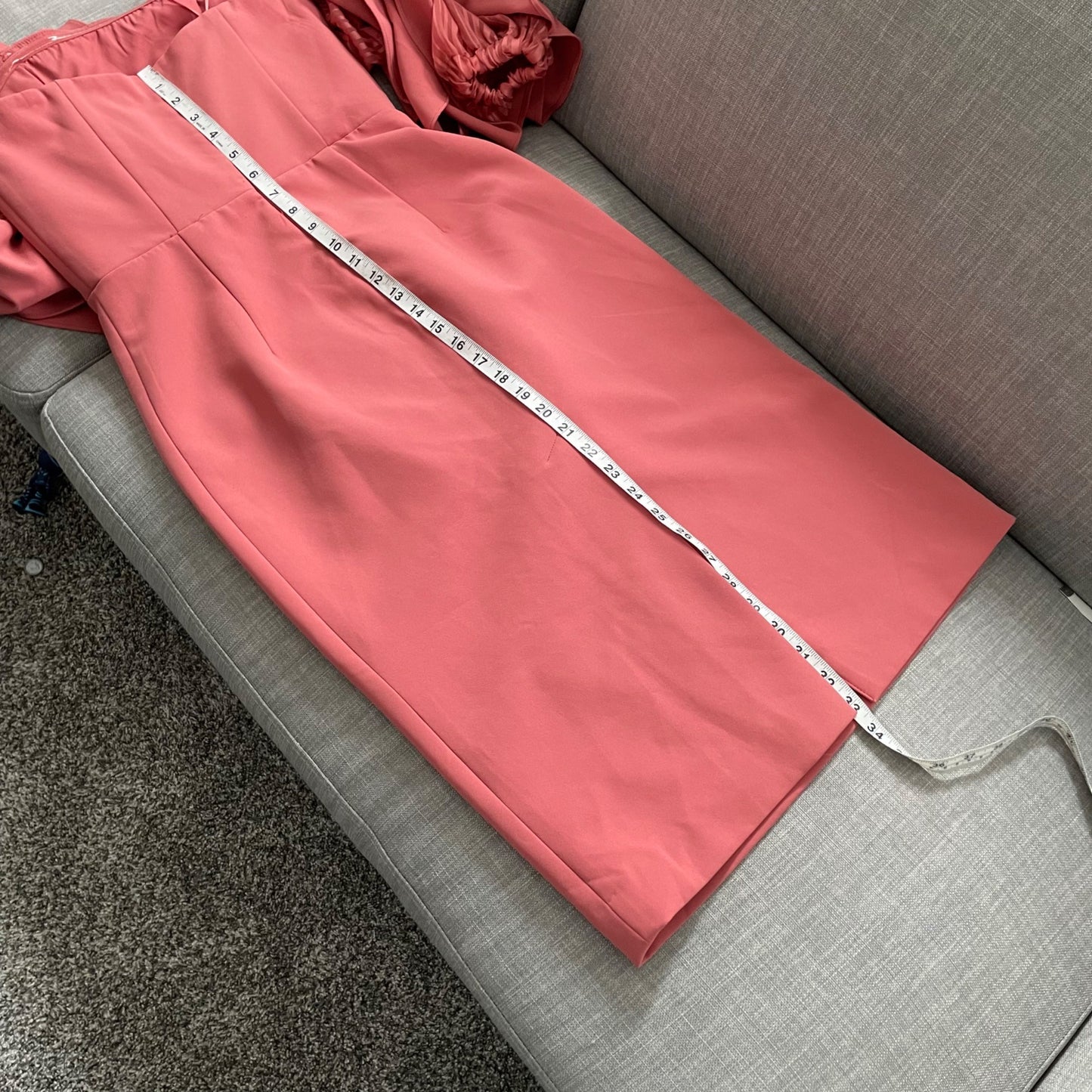 La Maison Talulah Pink Off the Shoulder Ruffle Sleeve Dress Women's Size Medium